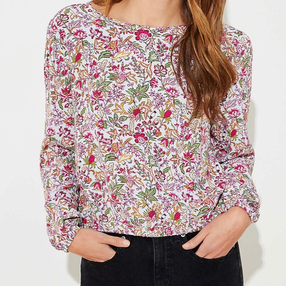 LOFT | Wrap Back Cropped Top - Picture 3 of 3